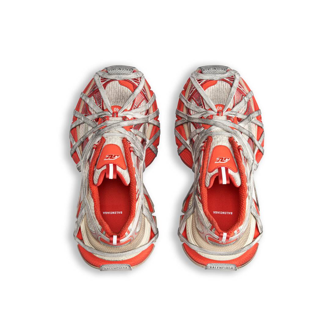 Men’s 3xl Extreme Lace Sneaker  in Orange/beige - Image 6